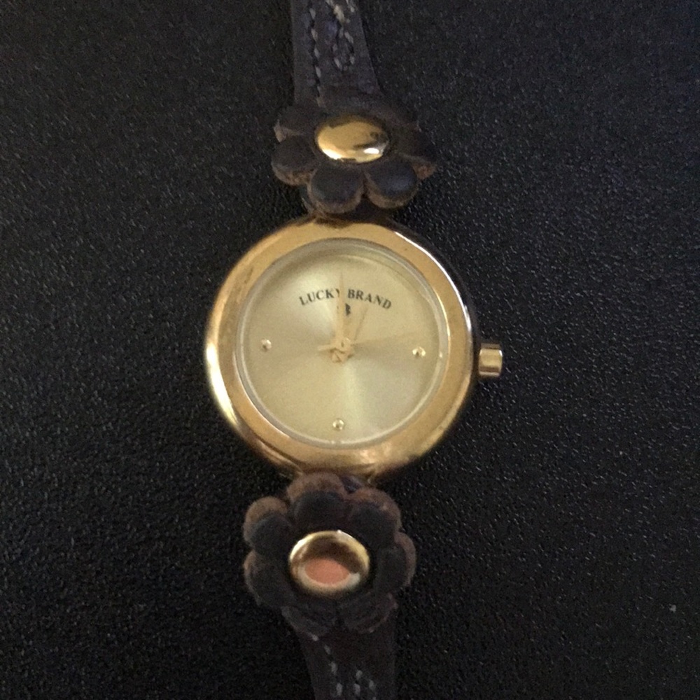 Lucky Brand Thin Leather Strap Watch